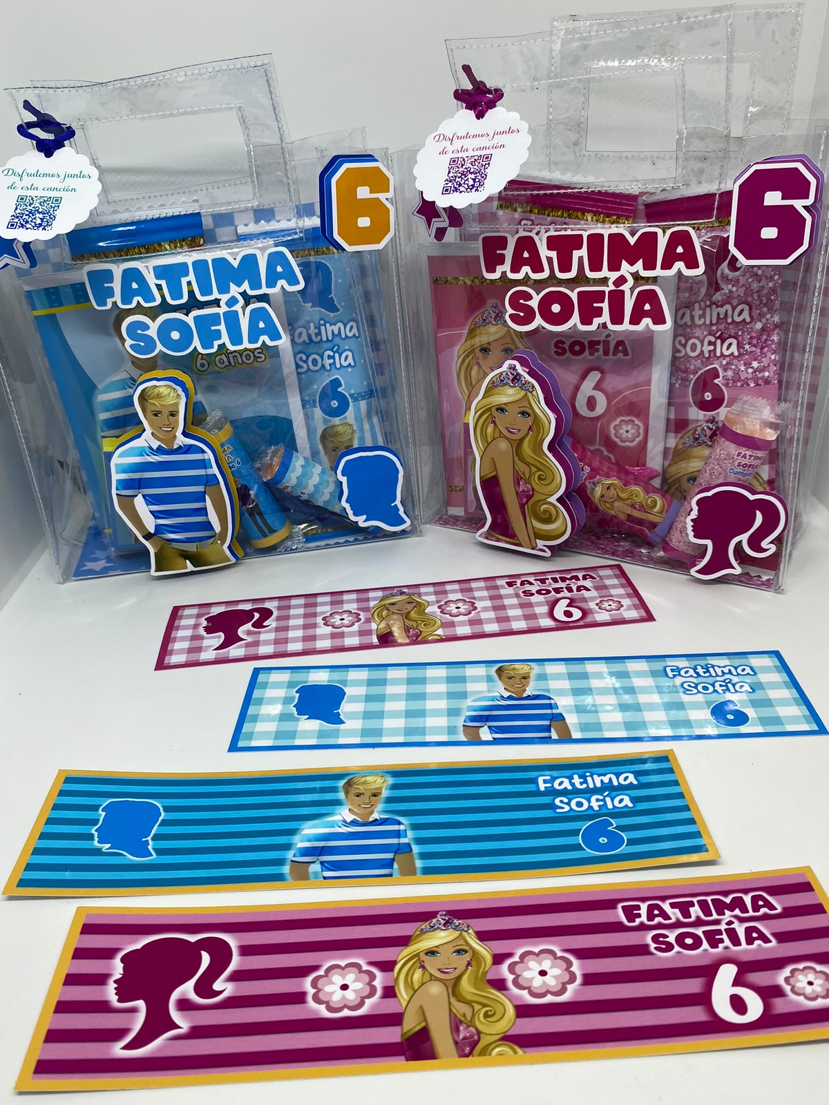Bolsitas y recuerdos personalizados de Barbie y Ken