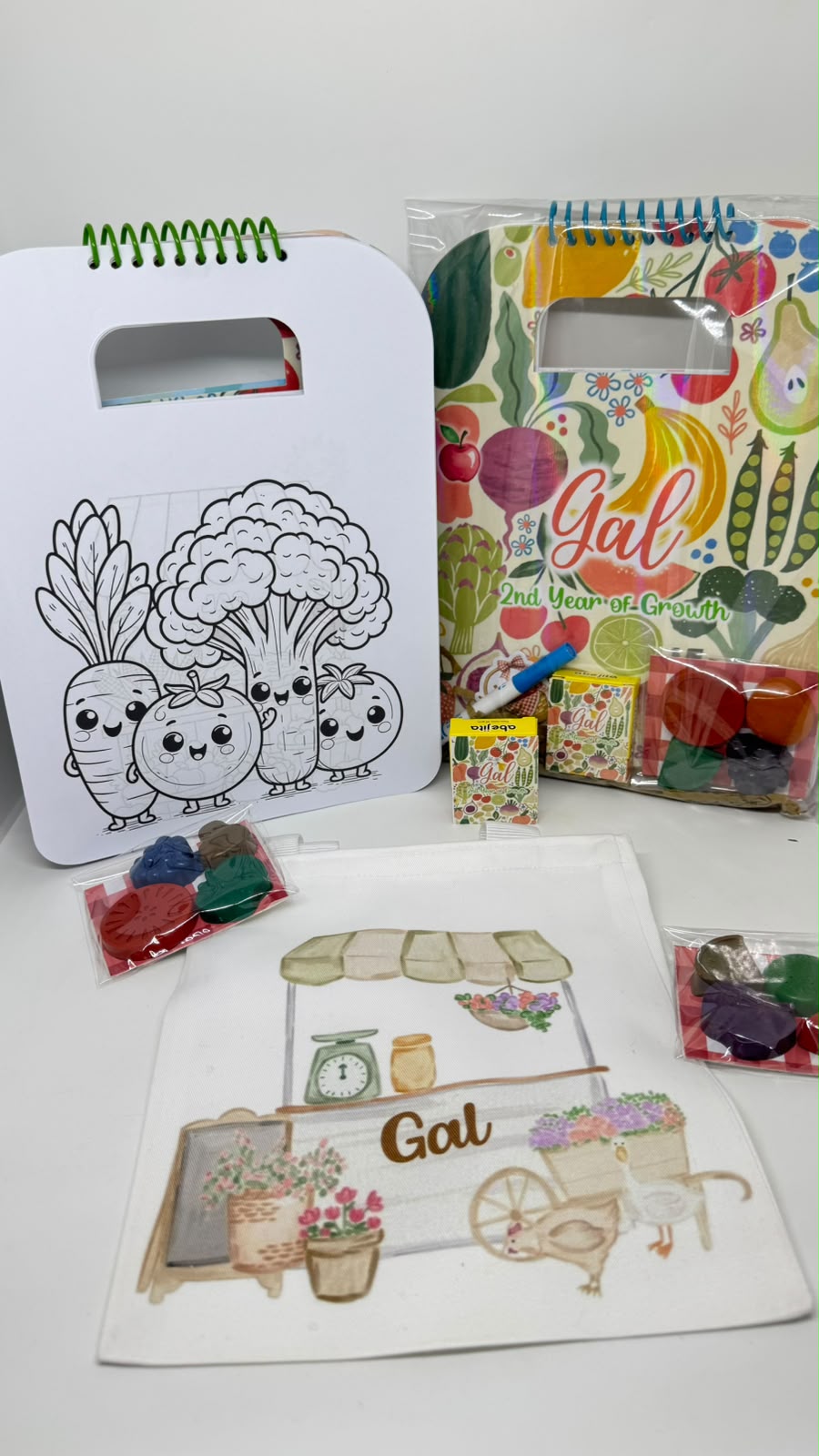 Kit para colorear con temática de jardín